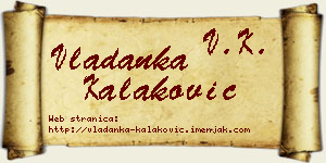 Vladanka Kalaković vizit kartica